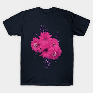 Skull flower pink T-Shirt